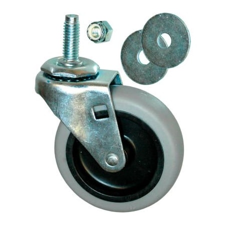 Specialmade Goods And Services Rubbermaid 3in Swivel Stem Caster With Hardware, Gray - FG3530L10000
